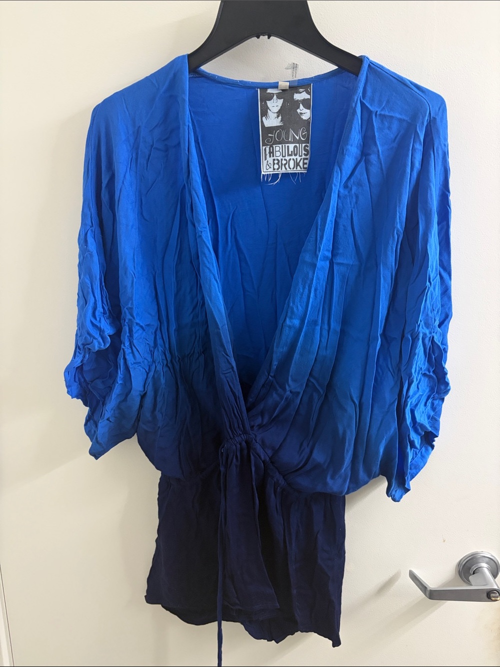 Young Fabulous & Broke Blue Ombre Wrap Tunic